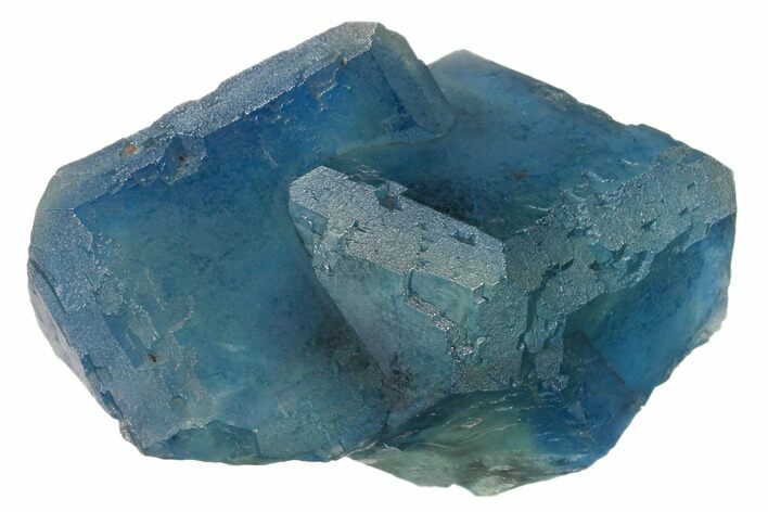 Blue-Green Cuboctahedral Fluorite Crystal Cluster - China #161788